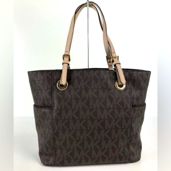 Michael Kors purse signature logo brown tote bag - Picture 1 of 15